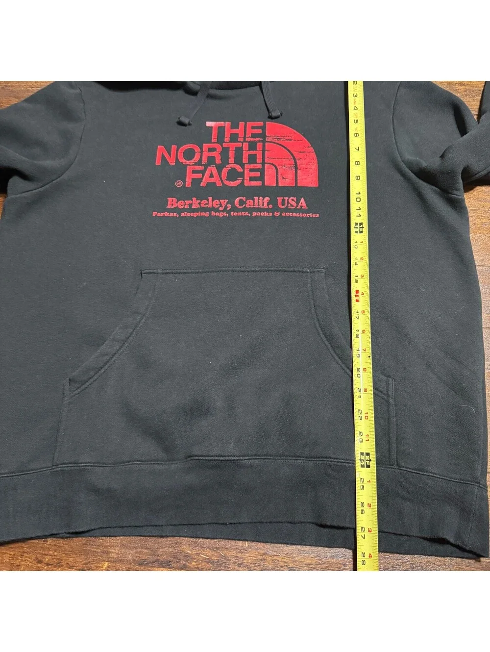 THE NORTH FACE Mens Fleece Hoodie XL Black Berkeley Calif Heritage Pullover